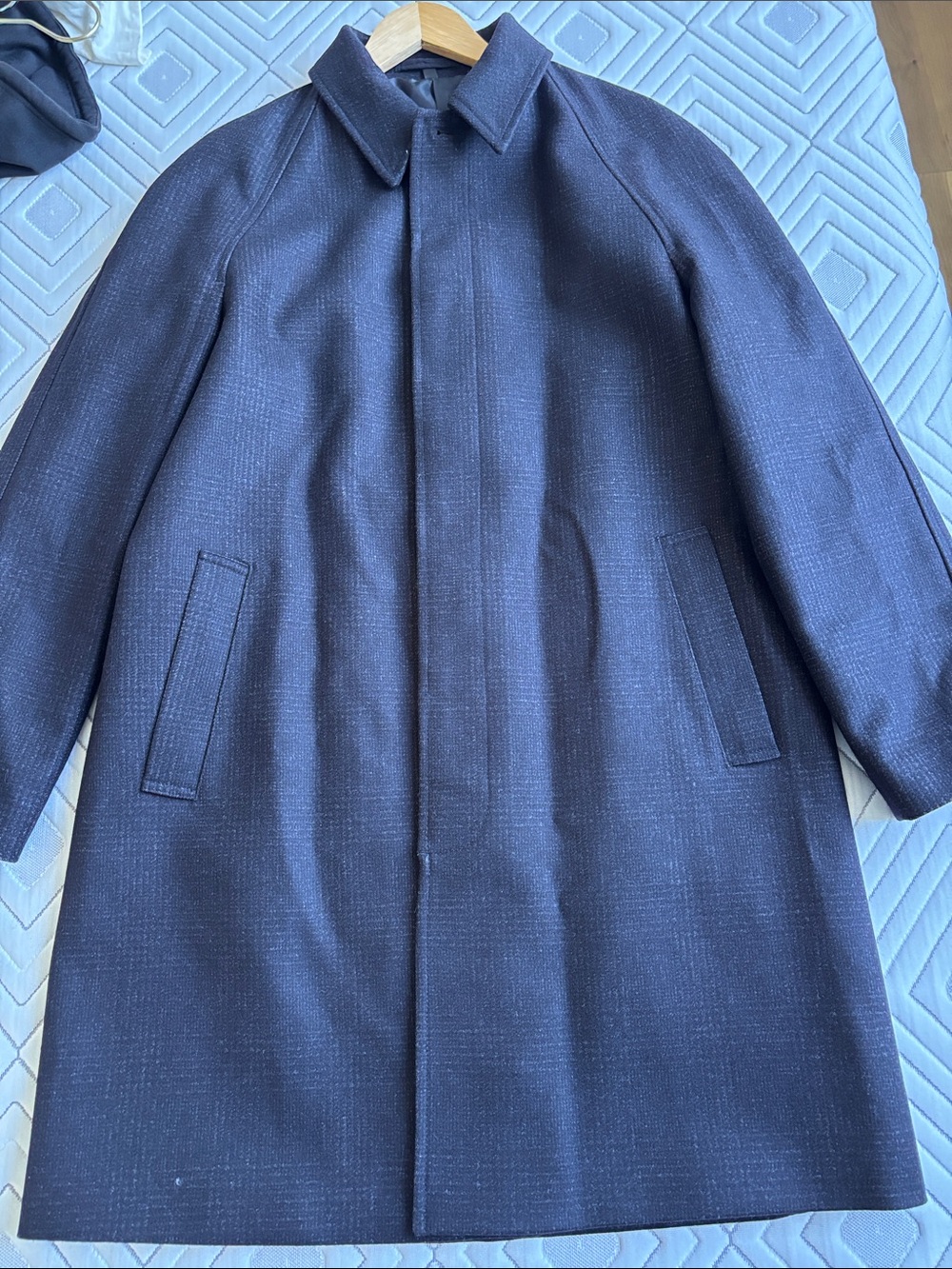 COS Navy Trench Coat